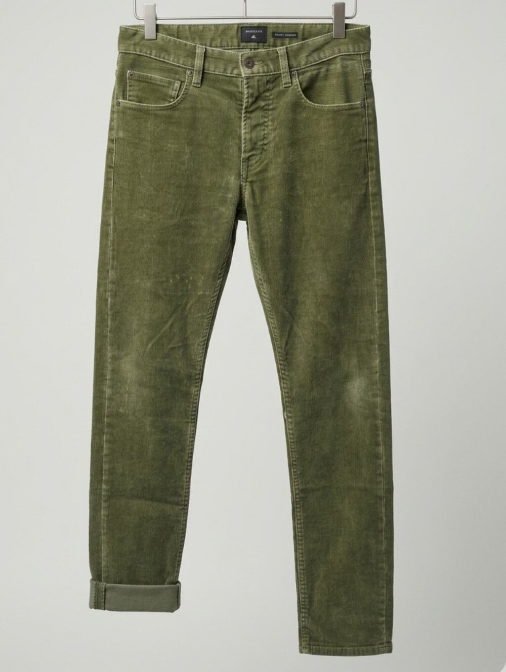 251. Quiksilver Kracker Cord Corduroy Pants Size 30 Green Straight Tapered (R1)